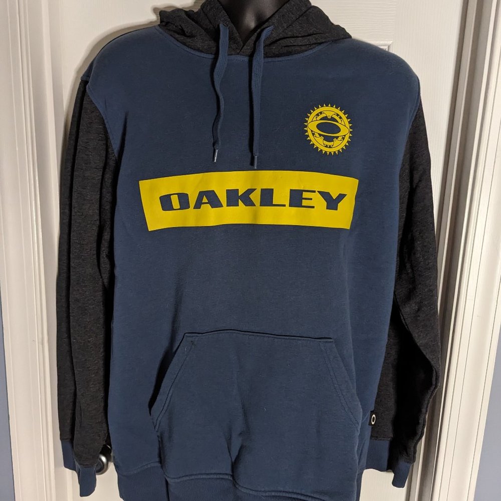 Oakley Blue and Grey Hoodie Size XL
